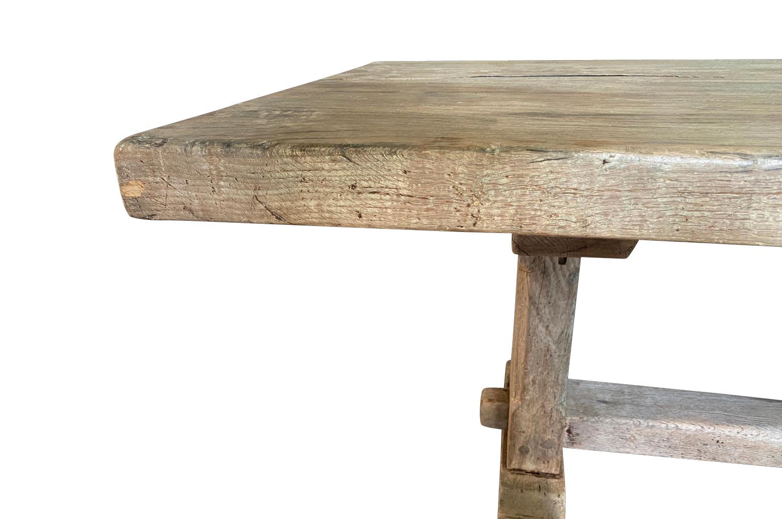 French 19th Century Trestle Table, Farm Table 7