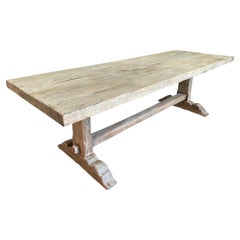 Antique French 19th Century Trestle Table, Farm Table