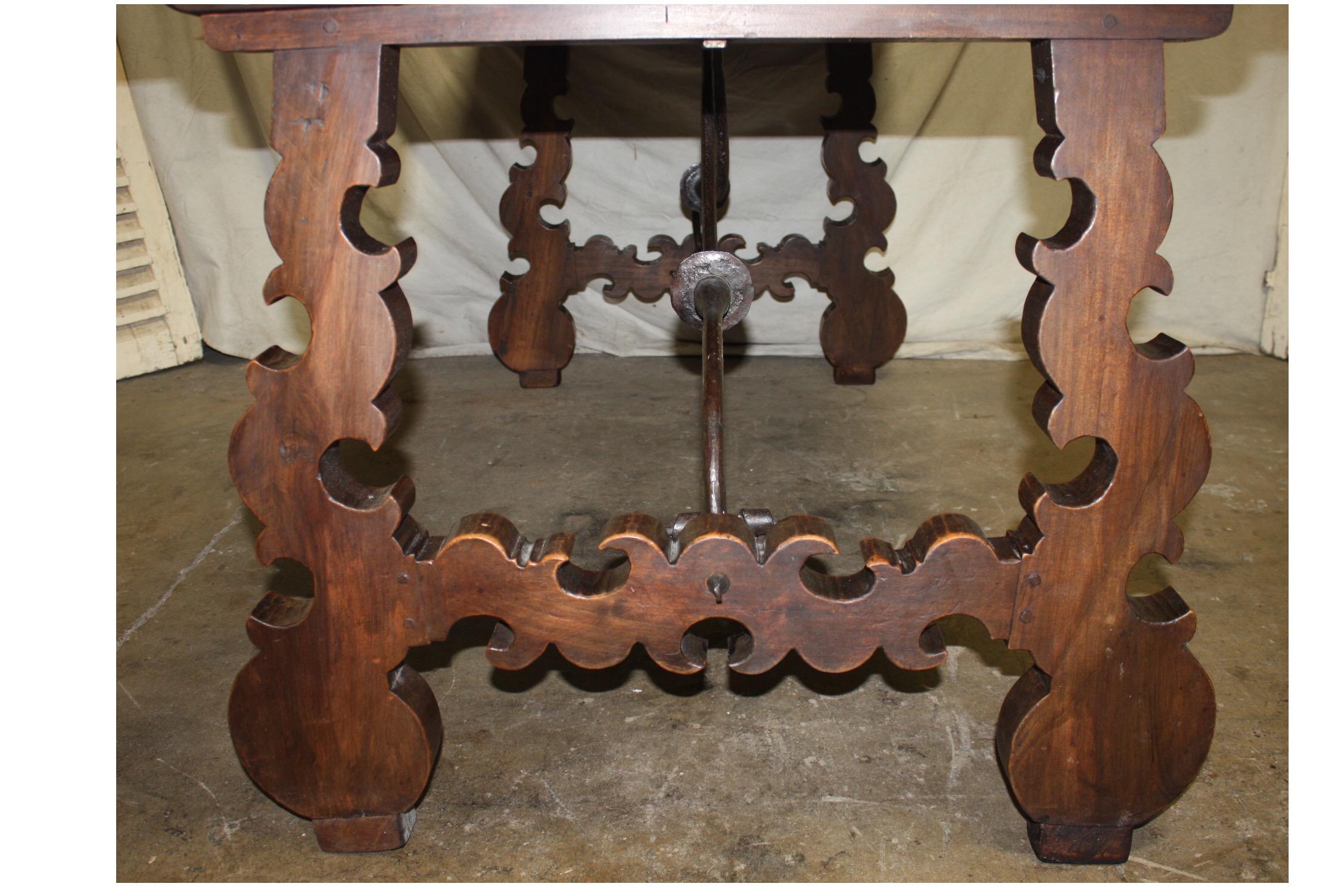 French 19th Century Trestle Table 9