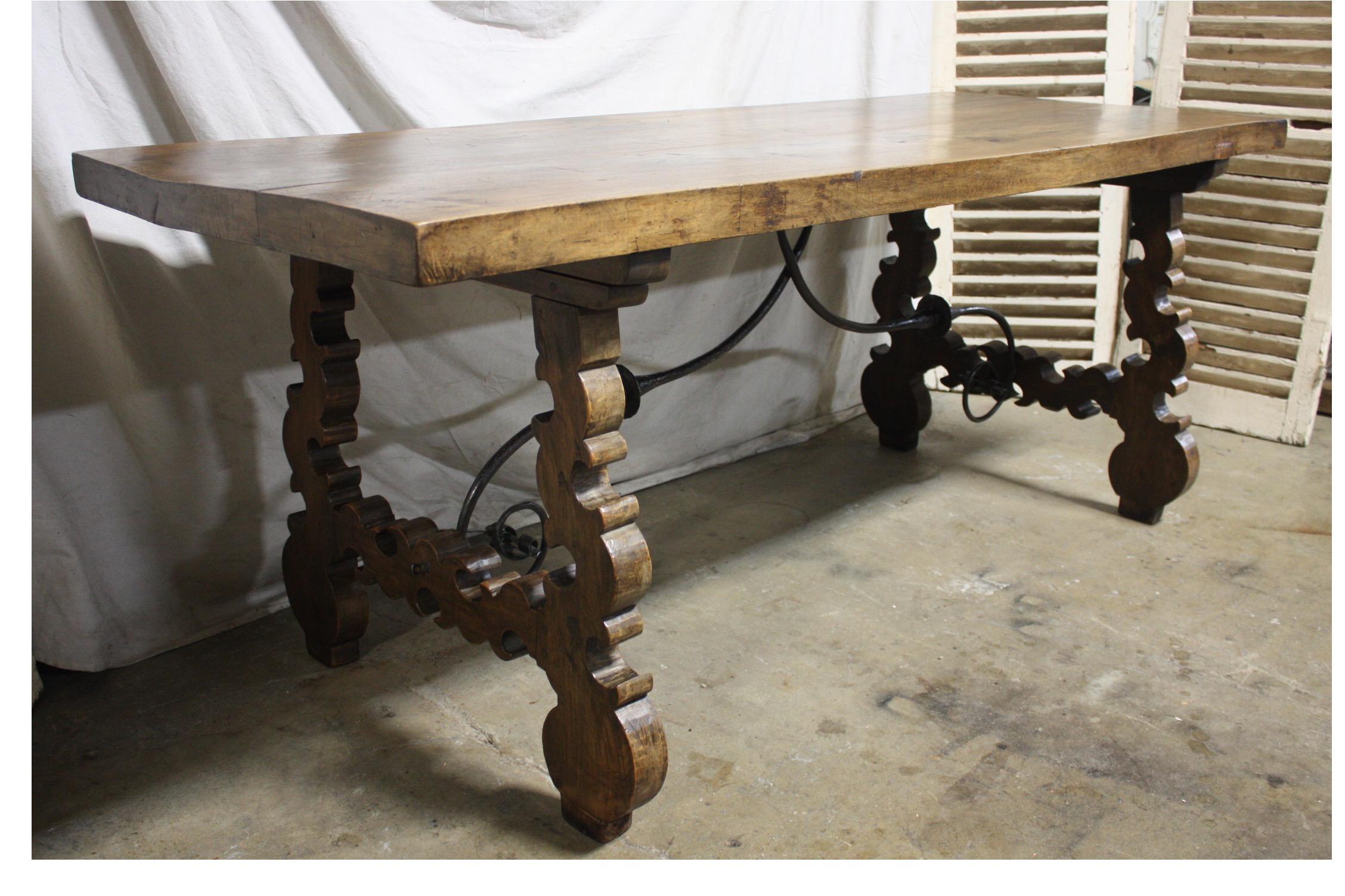 Iron French 19th Century Trestle Table