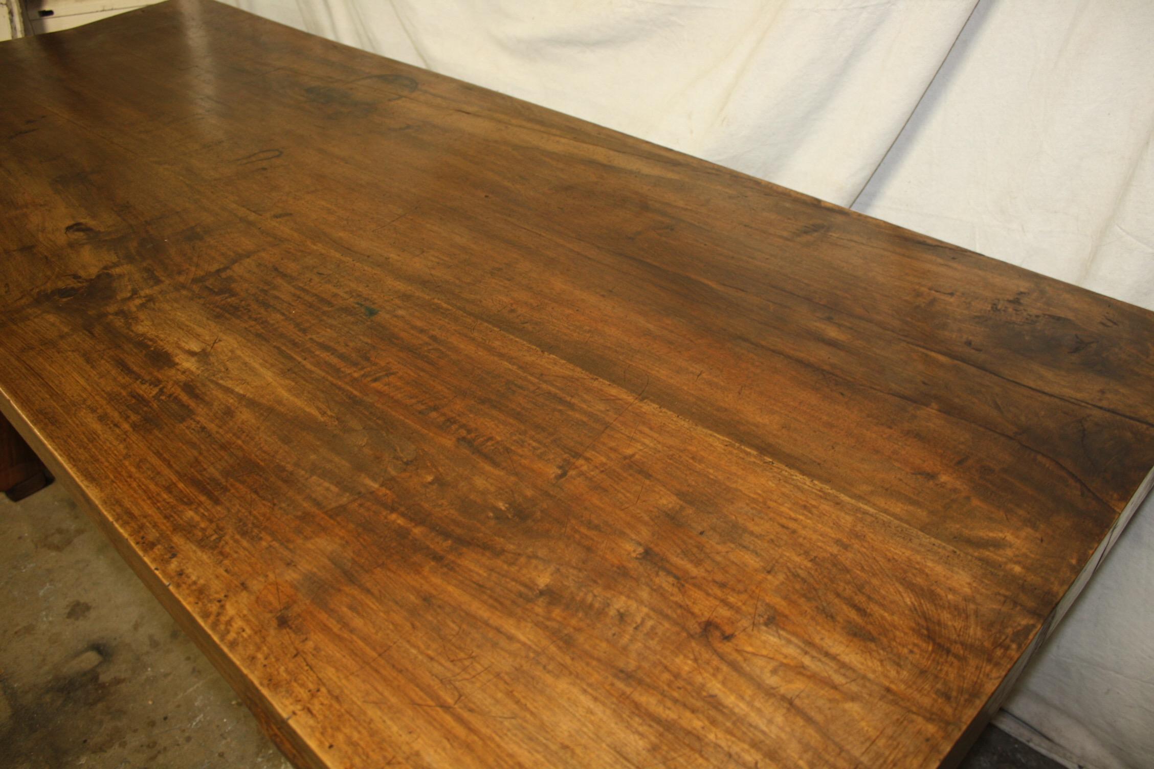 French 19th Century Trestle Table 3