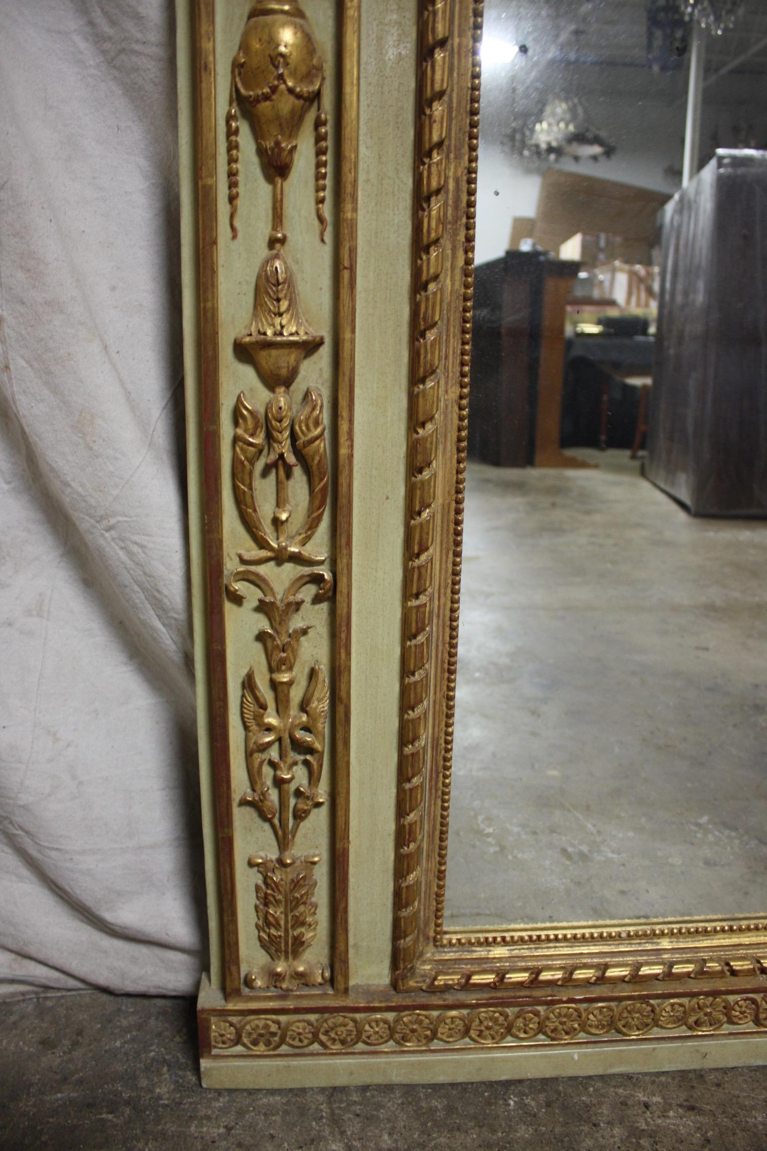 Giltwood French 19th Century Trumeau For Sale