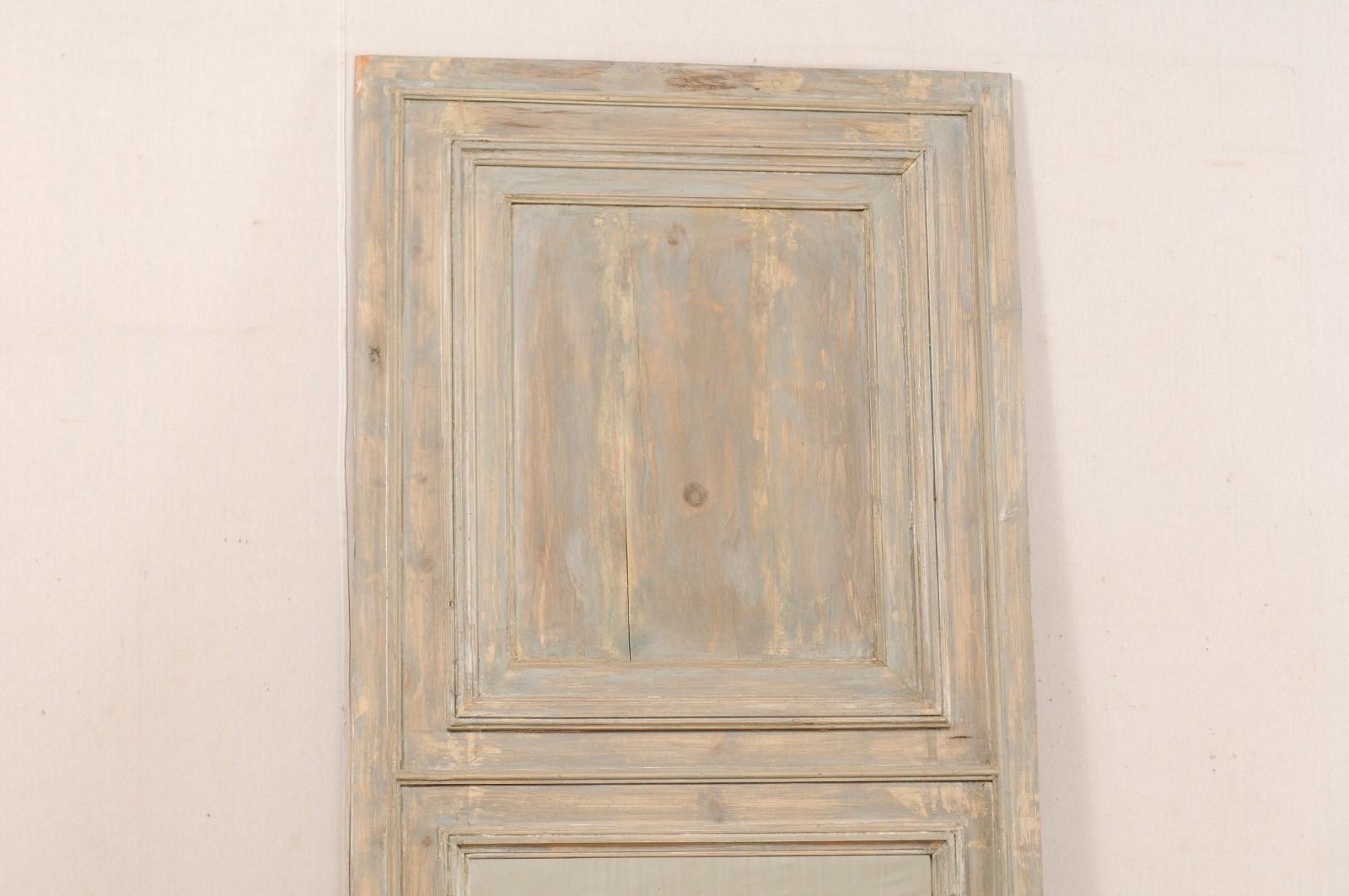 Painted French 19th Century Trumeau Mirror