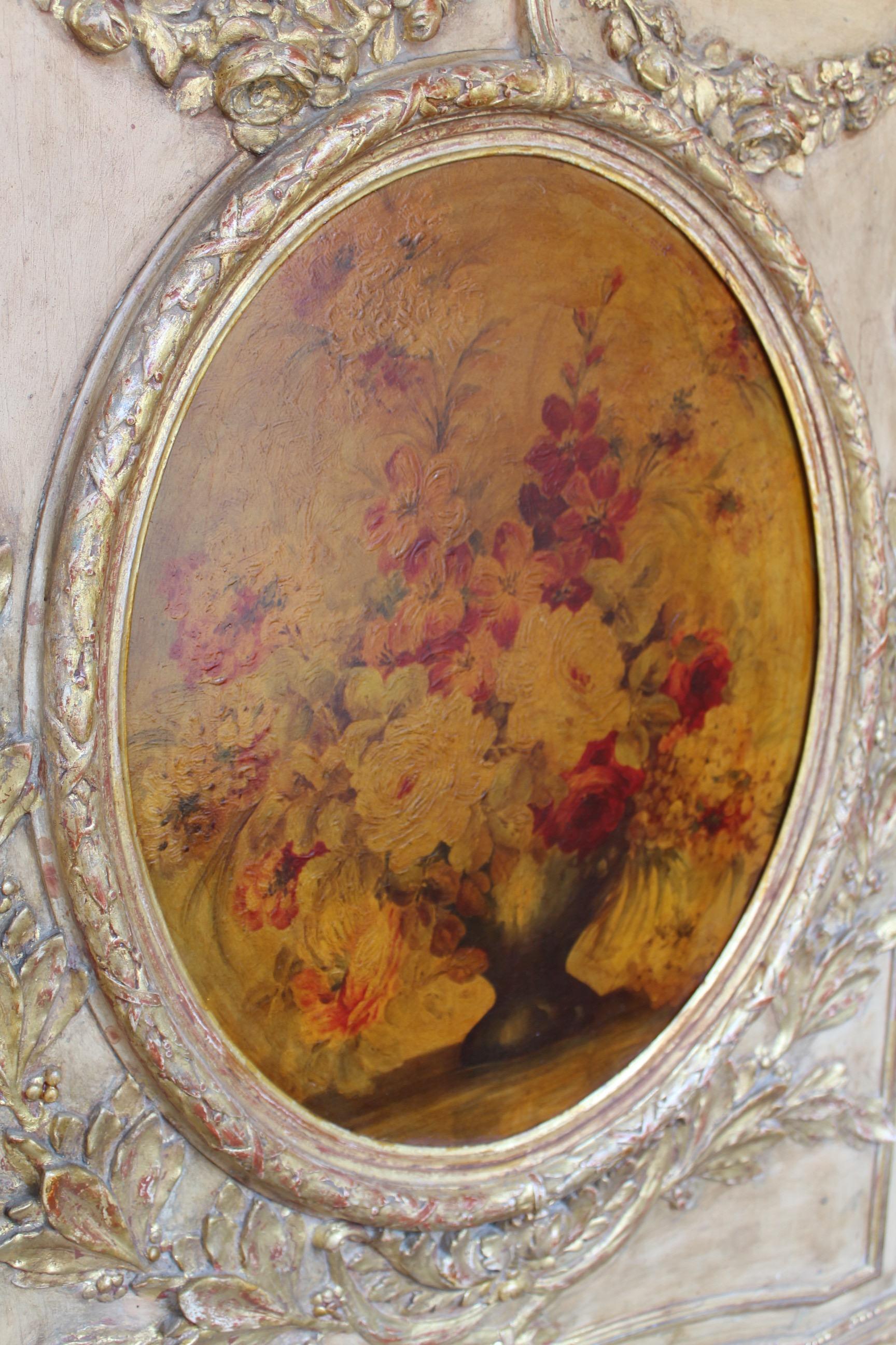 Beveled French 19th Century Trumeau Mirror