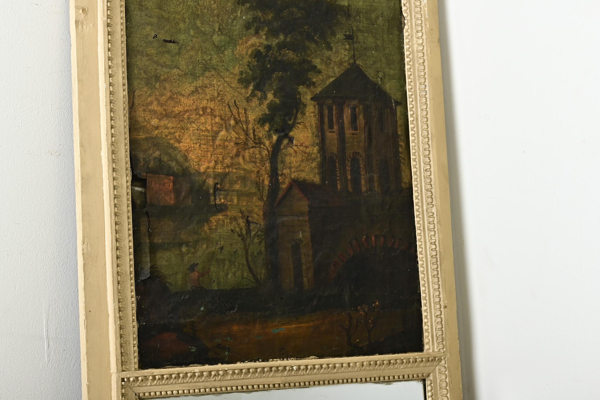 Intagliato Specchio Trumeau francese del XIX secolo in vendita