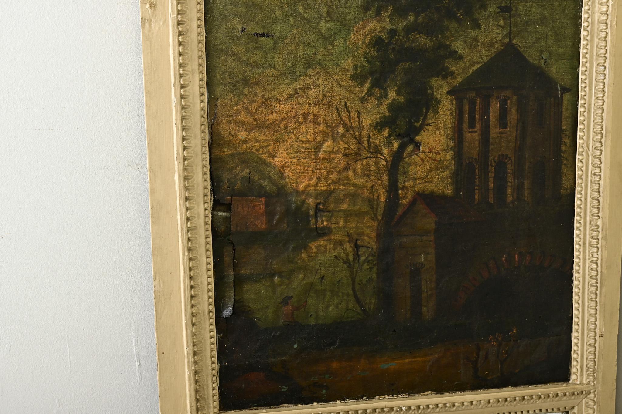 Tela Specchio Trumeau francese del XIX secolo in vendita