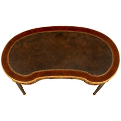 French 19th Century Tulipwood Parquetry Desk, Attributed to Linke