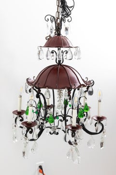 French 19th Century Two-Tiered Pagoda Style Six-Arm Chandelier