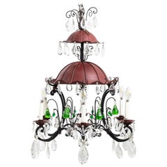 French 19th Century Two-Tiered Pagoda Style Six-Arm Chandelier