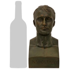 Französische Verdigris-Bronzebüste Napoleons aus dem 19. Jahrhundert, nach dem Vorbild von Canova