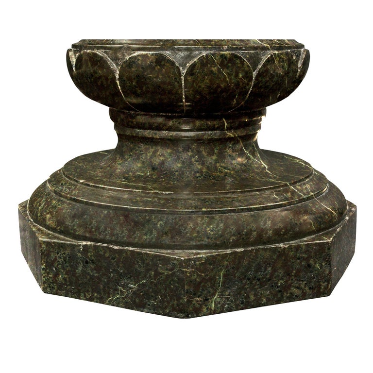French 19th Century Vert Antique Marble Pedestal For Sale at 1stDibs