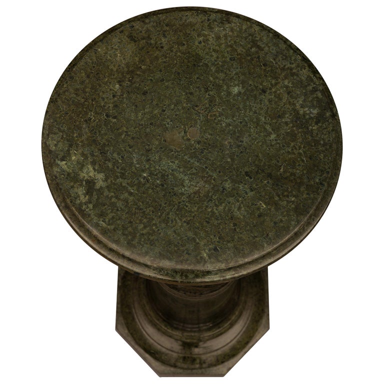 French 19th Century Vert De Patricia Marble Pedestal Column For Sale at ...