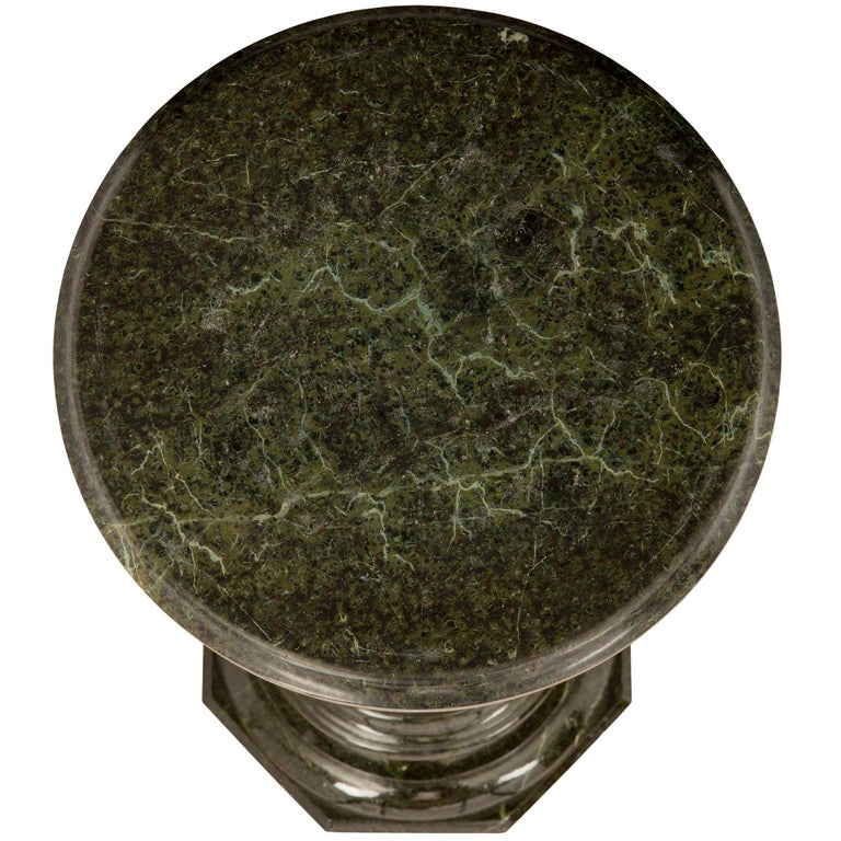 French 19th Century Vert De Patricia Marble Pedestal Column at 1stDibs