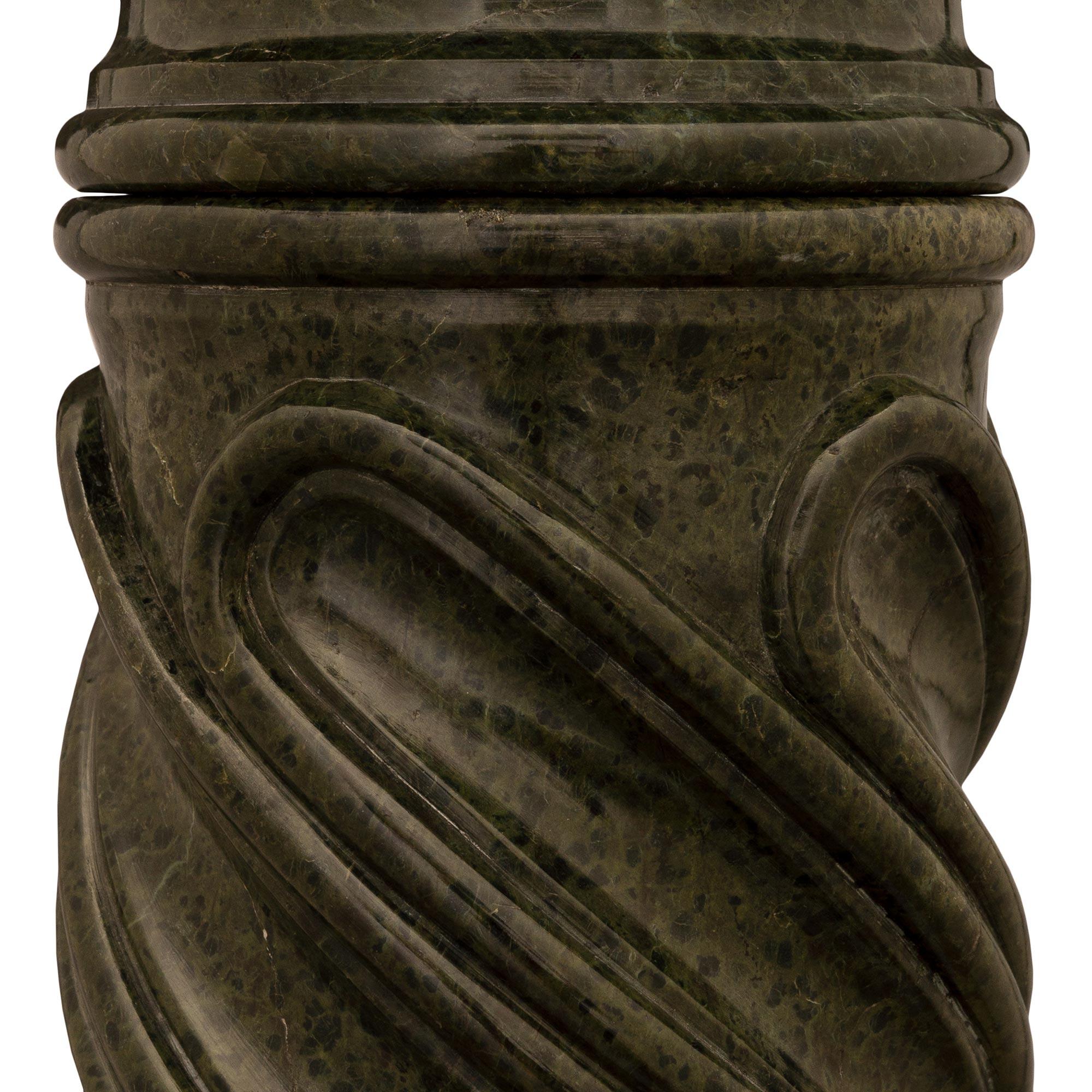 French 19th Century Vert De Patricia Marble Pedestal Column For Sale 2