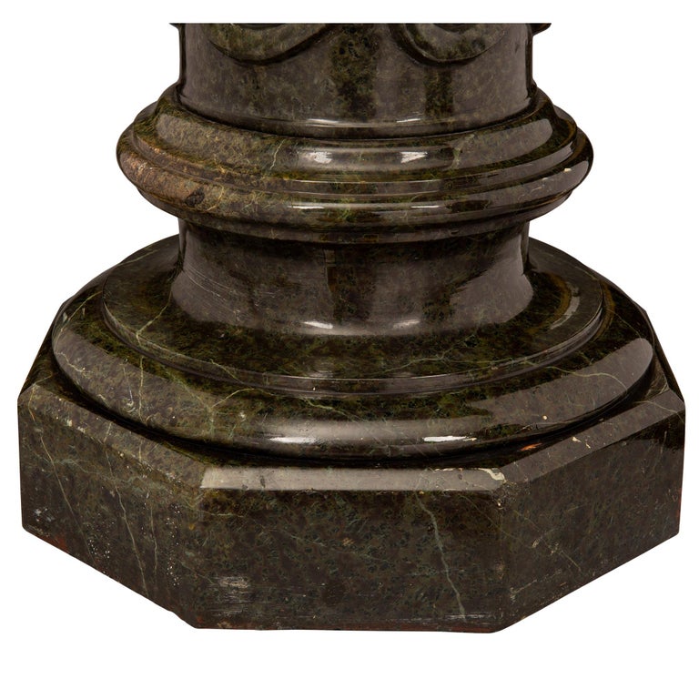 French 19th Century Vert De Patricia Marble Pedestal Column at 1stDibs