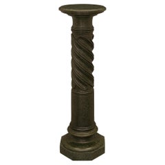 French 19th Century Vert De Patricia Marble Pedestal Column