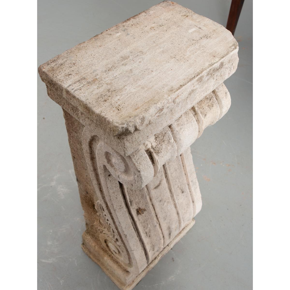 French 19th Century Wall Pedestal or Console In Good Condition For Sale In Baton Rouge, LA
