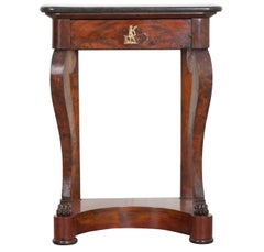 French 19th Century Walnut and Mahogany Restauration Console