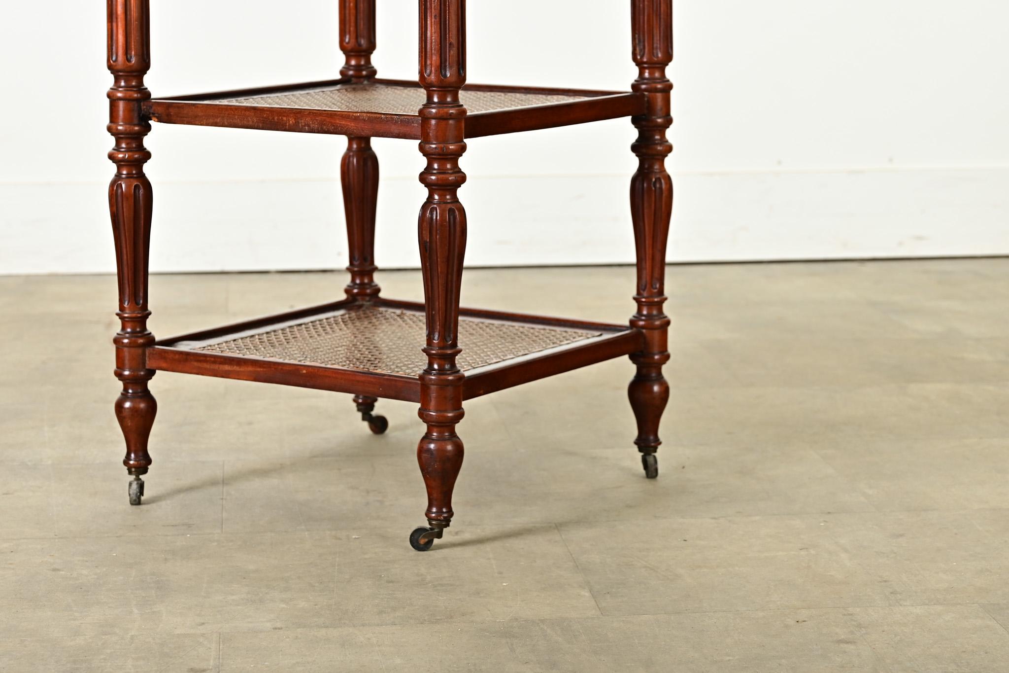 French 19th Century Walnut and Marble Etagere 5