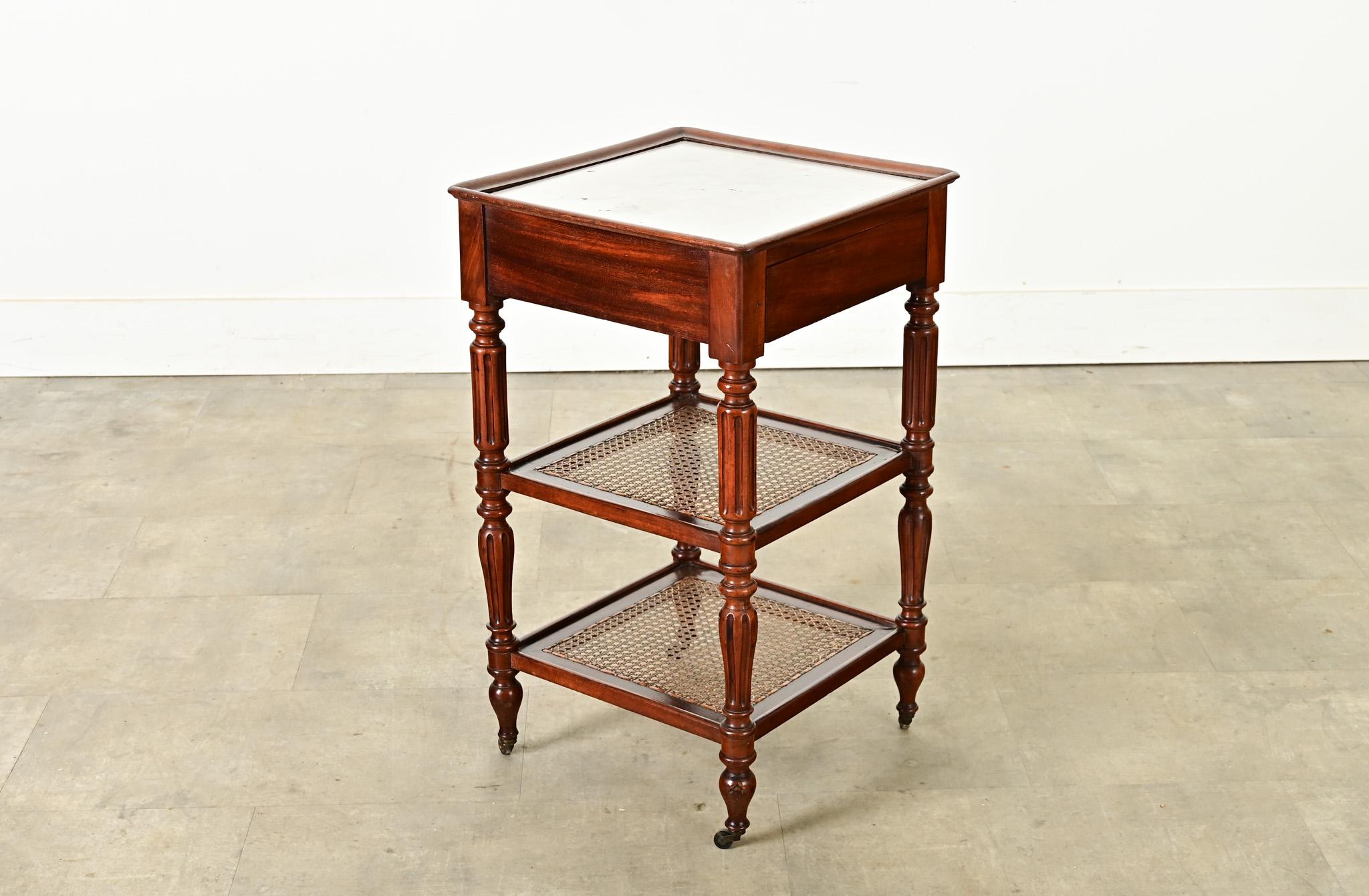 French 19th Century Walnut and Marble Etagere 2