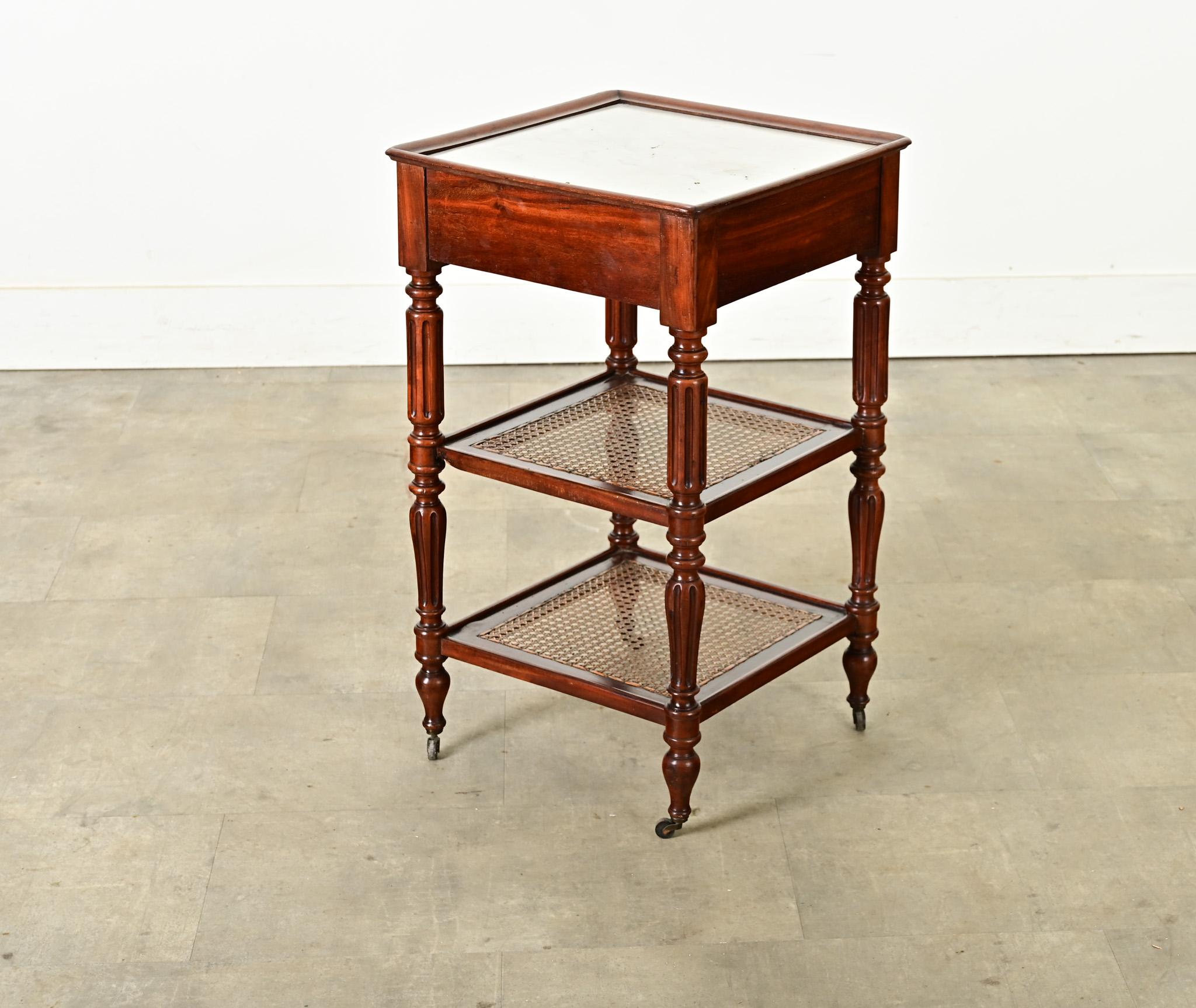 French 19th Century Walnut and Marble Etagere 3