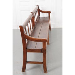 Banc en noyer et chêne français du XIXe siècle