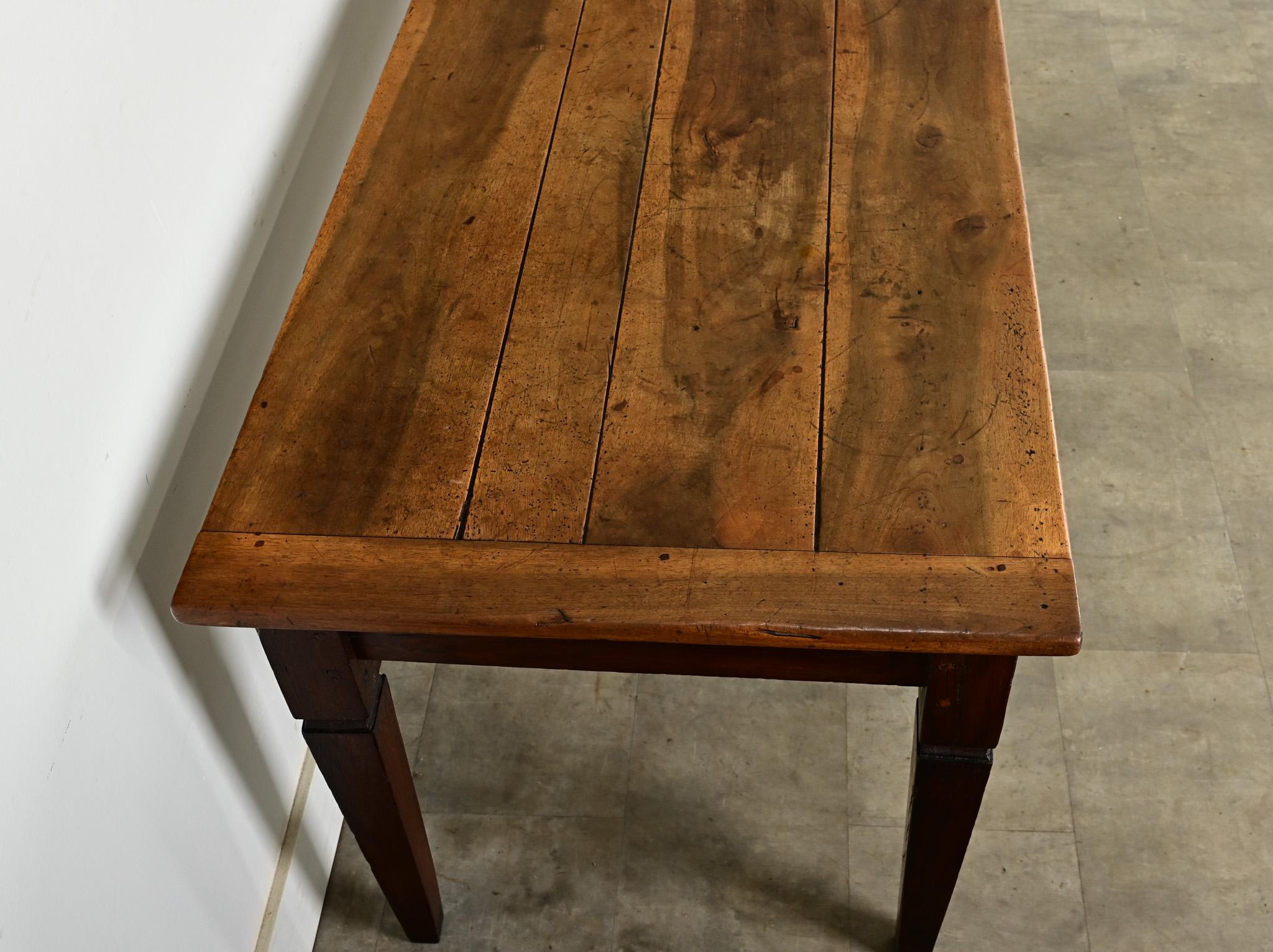 Carved French 19th Century Walnut and Oak Dining Table