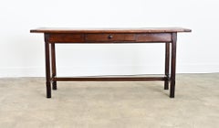 French 19th Century Walnut and Oak Single Drawer Server