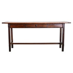 French 19th Century Walnut and Oak Single Drawer Server