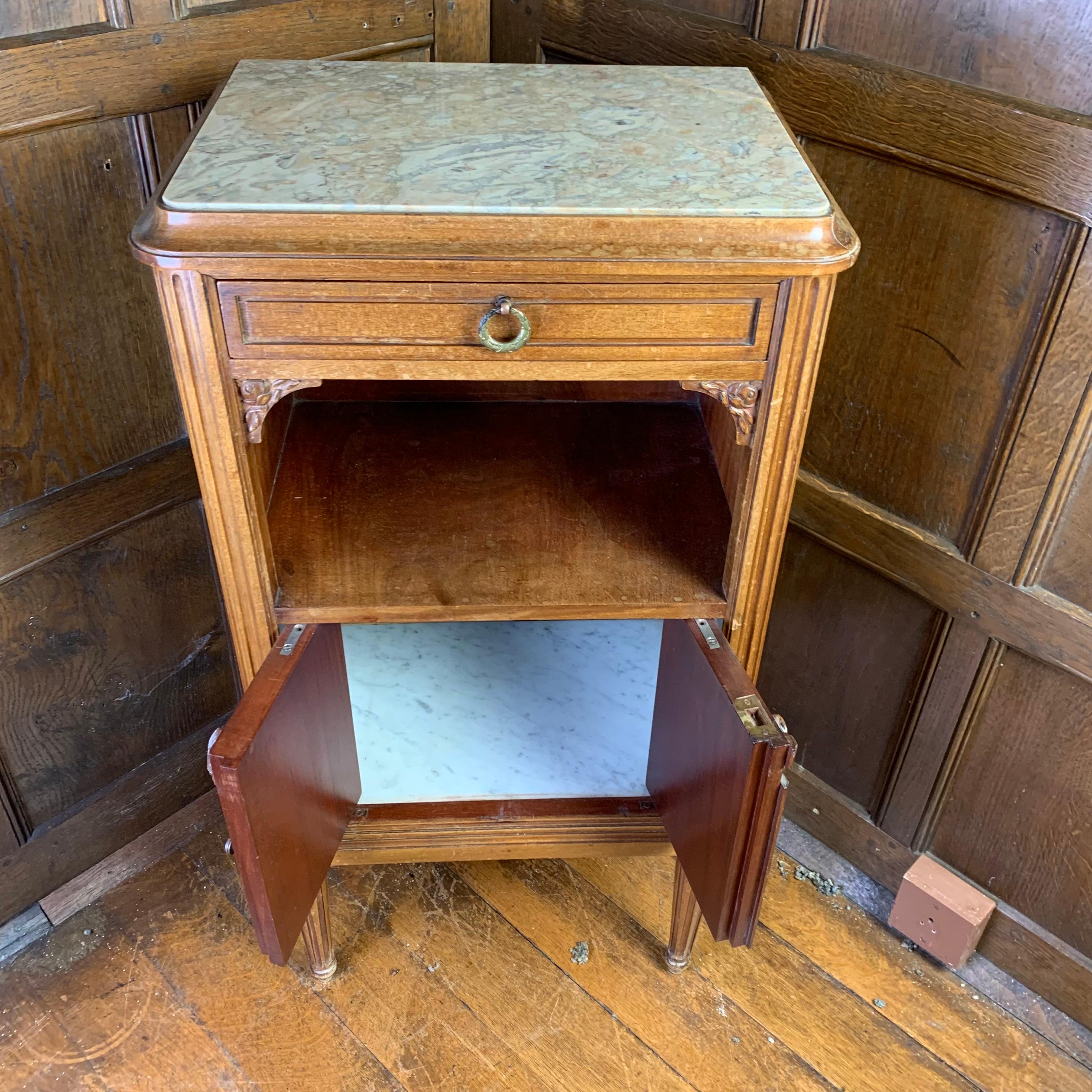 small marble bedside table