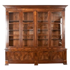 Used French 19th Century Walnut Bibliotheque
