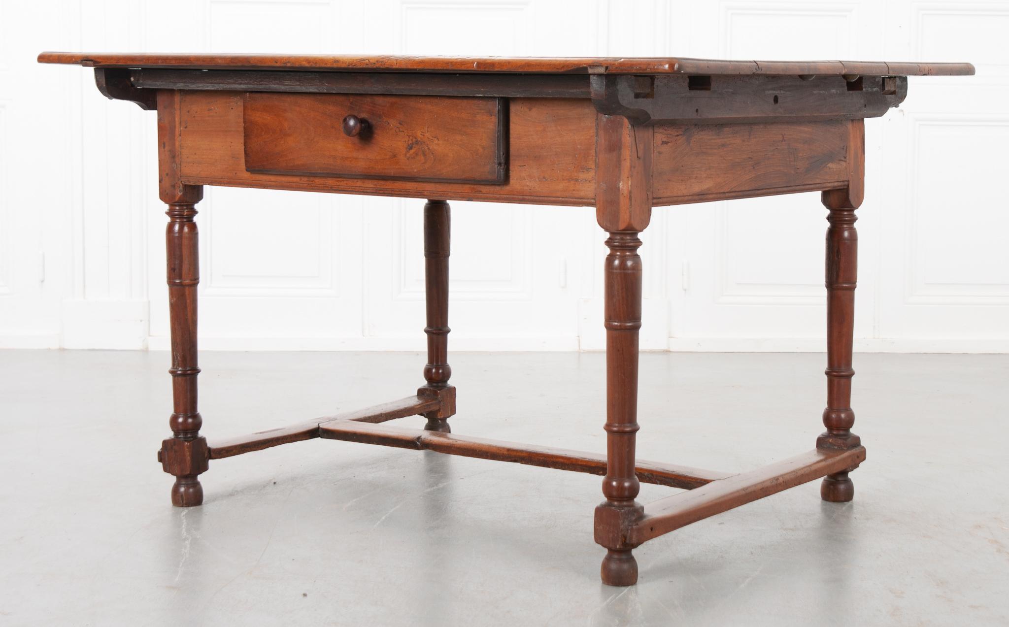 French Provincial French 19th Century Walnut Center Table