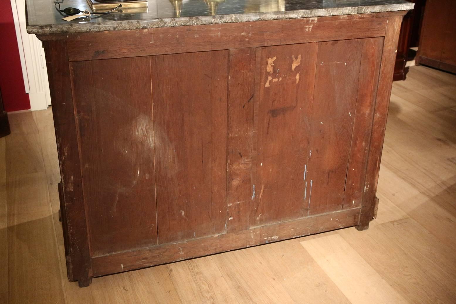 French 19th Century Walnut Chest of Drawers with Secretary Drawer For Sale 6