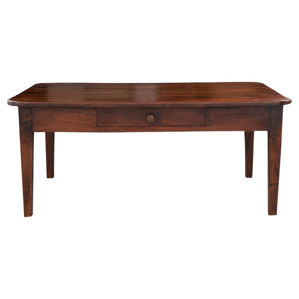 French Walnut Farmhouse Coffee Table at 1stDibs