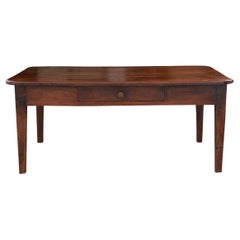 Antique French 19th Century Walnut Coffee Table