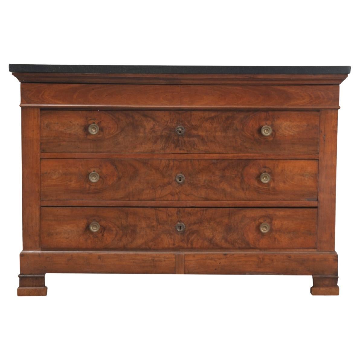 French 19th Century Walnut Commode For Sale