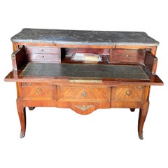 Antique French 19th Century Walnut Commode Secretary Desk