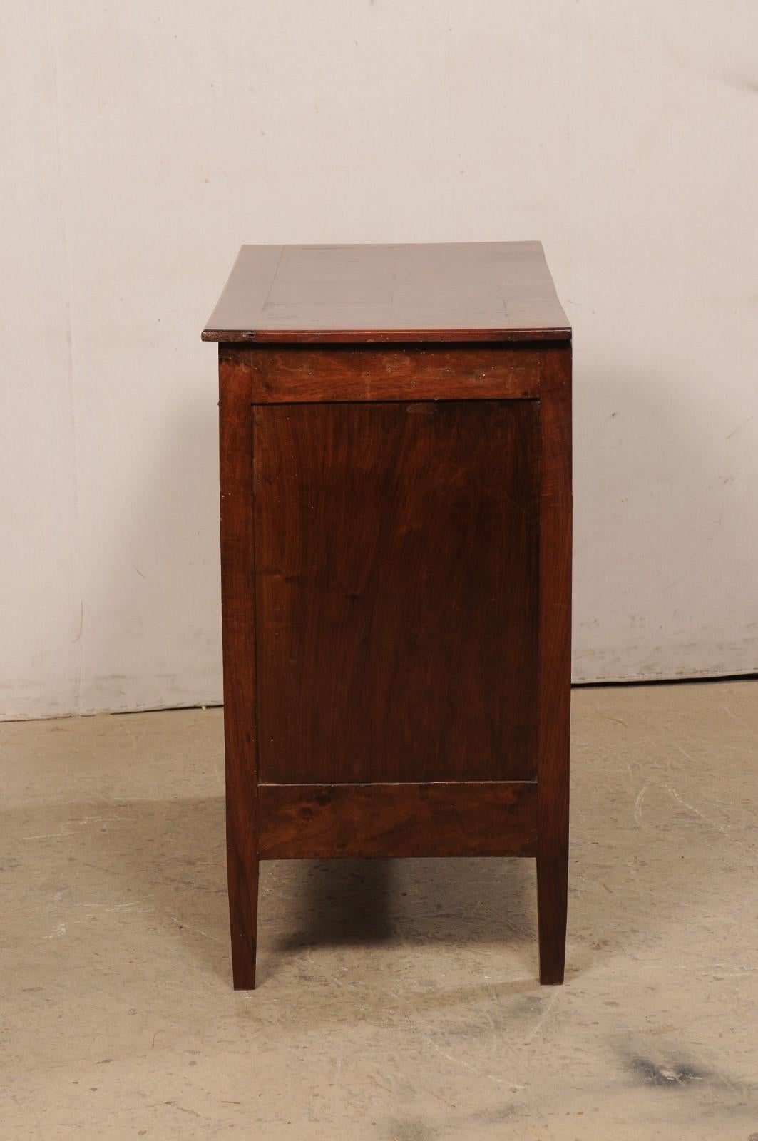 French 19th Century Walnut Commode with Three Drawers 7