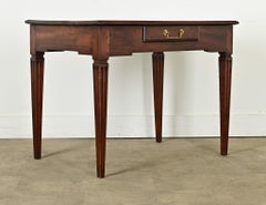 French 19th Century Walnut Desk-Side Table
