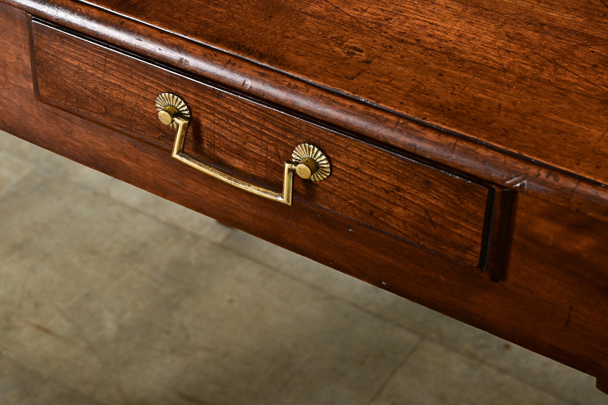 French 19th Century Walnut Desk-Side Table For Sale 1