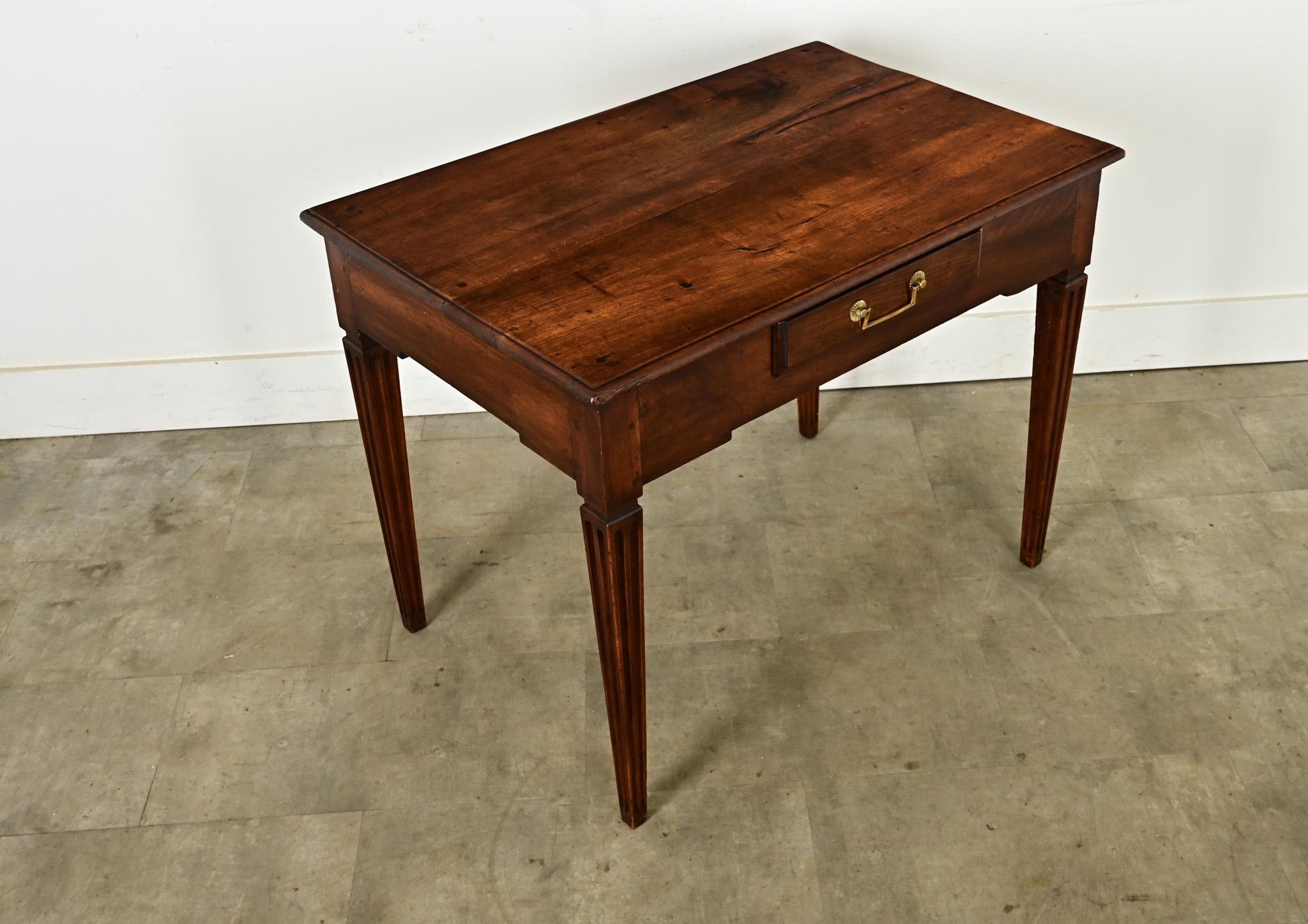 French 19th Century Walnut Desk-Side Table For Sale 2