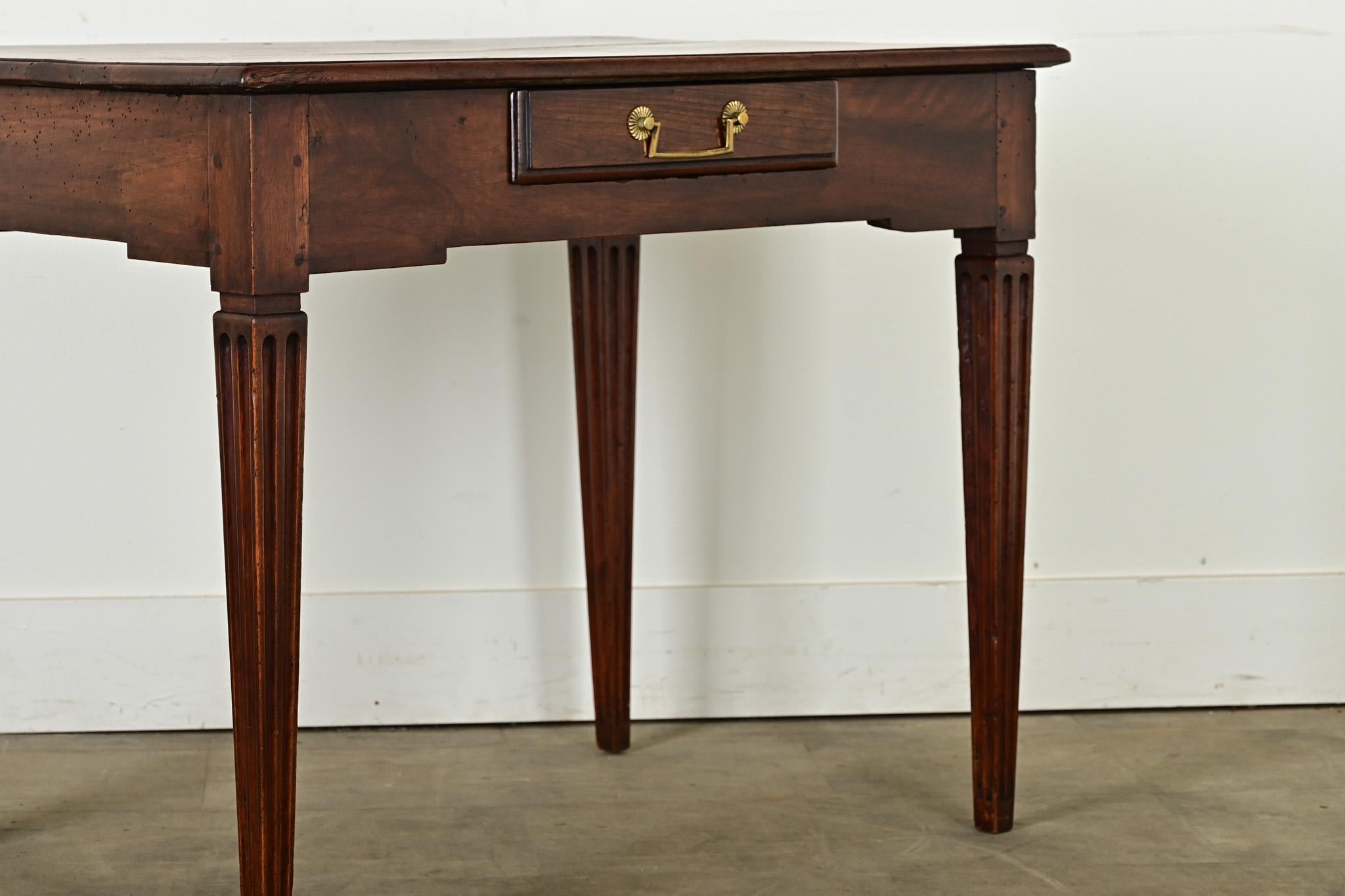French 19th Century Walnut Desk-Side Table For Sale 3