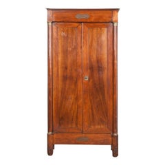 Antique French 19th Century Walnut Empire Armoire