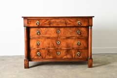 Cómoda Imperio Francesa de Nogal del Siglo XIX