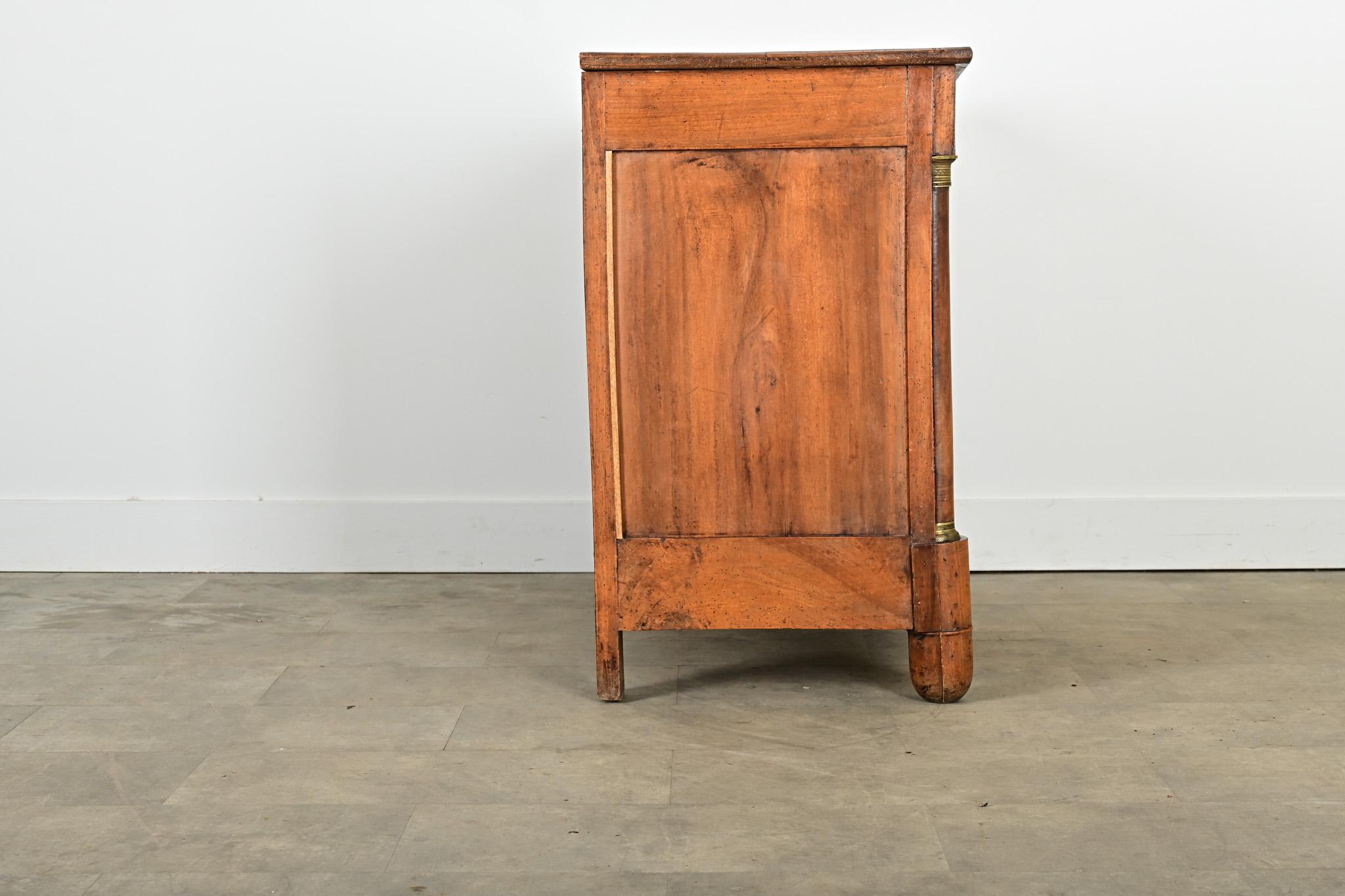 French 19th Century Walnut Empire Commode For Sale 1