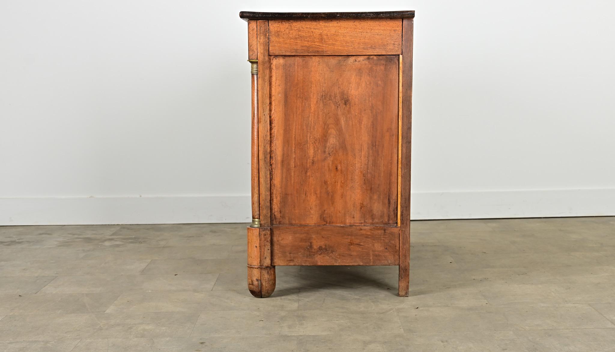 French 19th Century Walnut Empire Commode For Sale 4