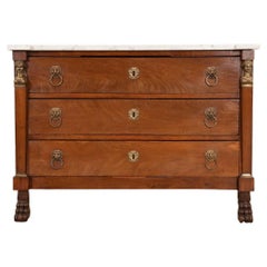 French 19th Century Walnut  Empire Commode