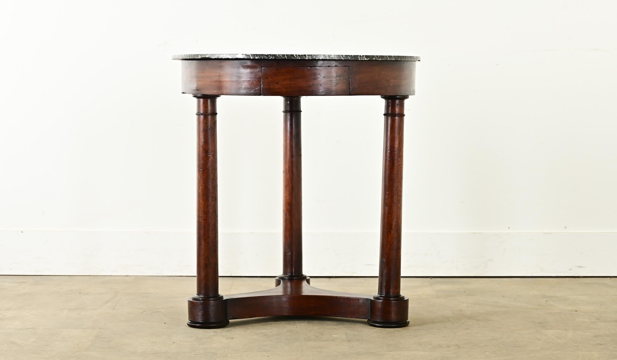 French 19th Century Walnut Empire Gueridon In Good Condition In Baton Rouge, LA