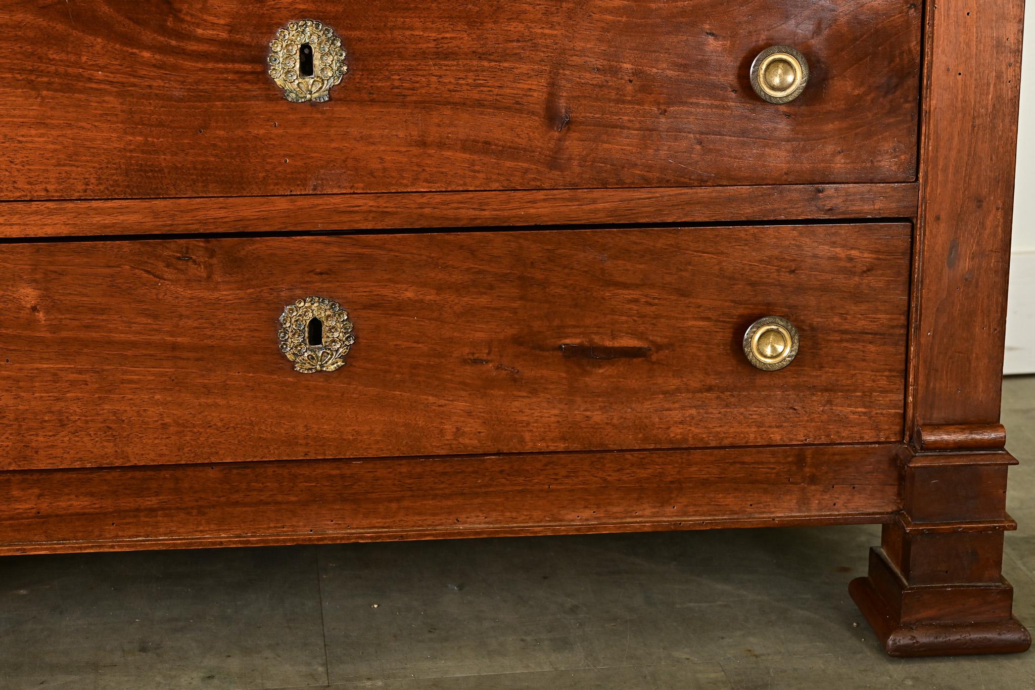 French 19th Century Walnut Empire Style Commode 1