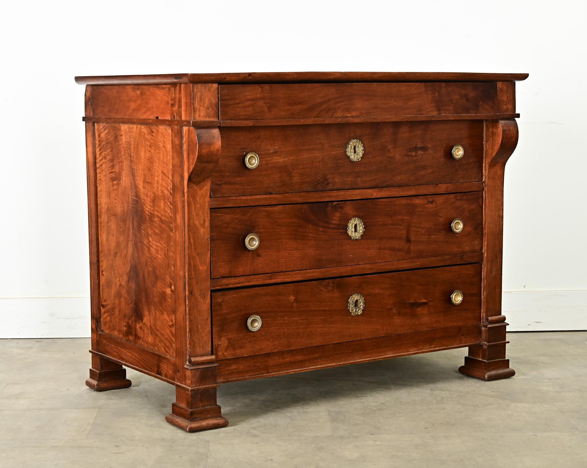 French 19th Century Walnut Empire Style Commode 2